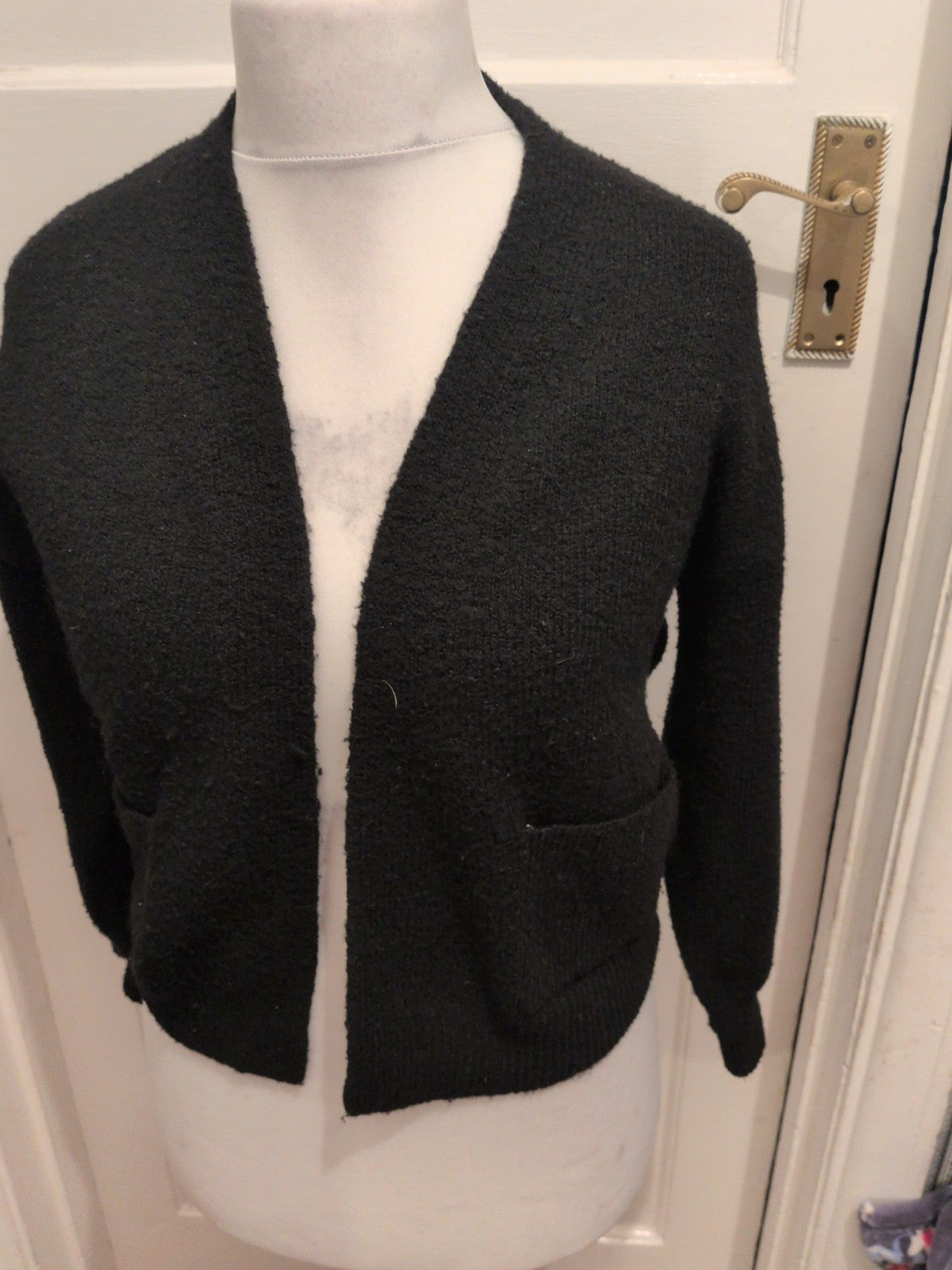 George Medium Black Open Cardigan