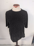 H&M Small/Medium Black And Silver Short Sleeve Blouse T-shirt