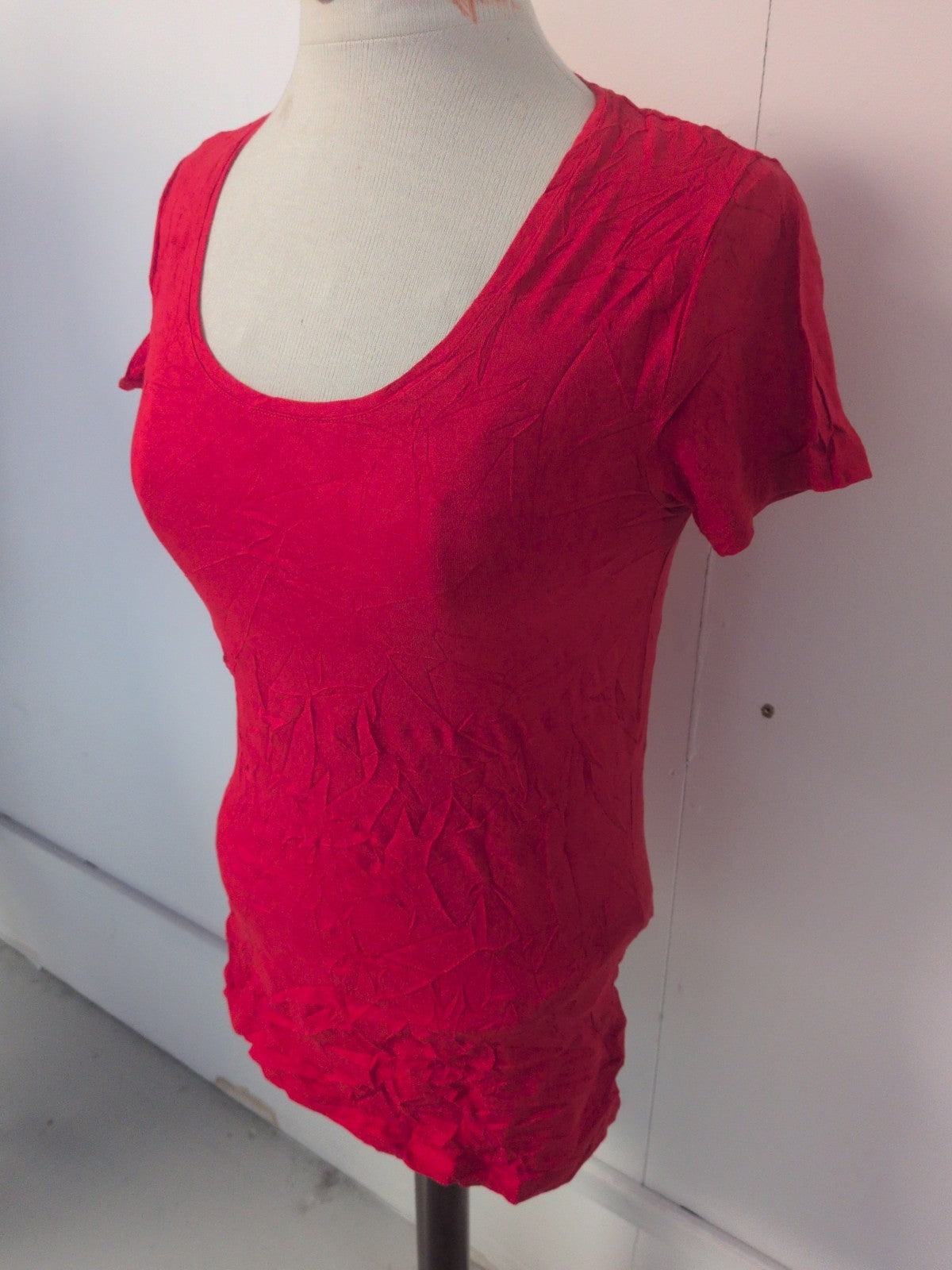Ladies F&F Size 8 Red Short Sleeve T-shirt