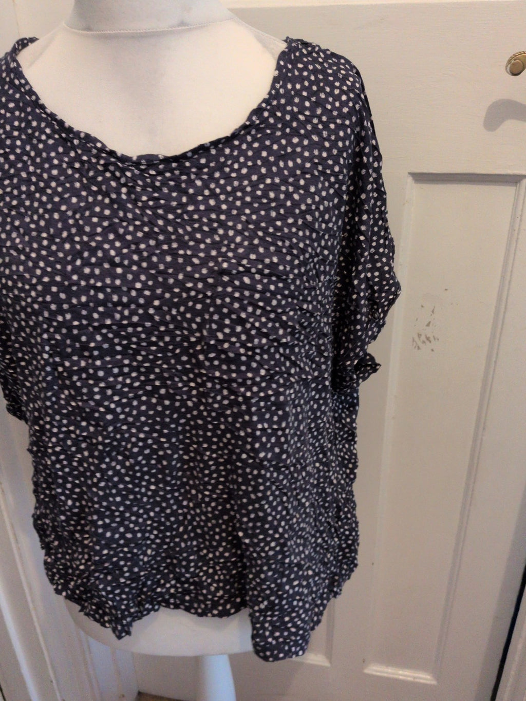George 20-22 Navy Speck Short Sleeve T-shirt