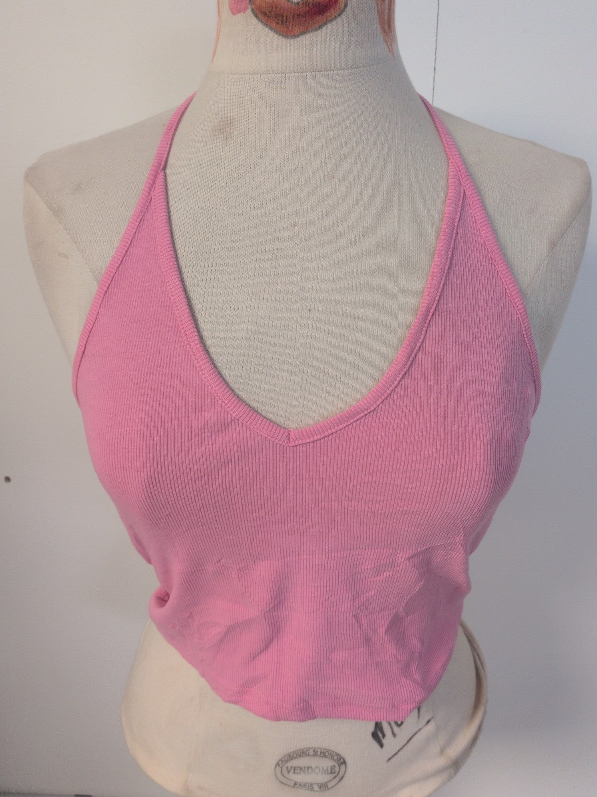 Ladies Cider Size Small Pink Sleeveless Halterneck Top