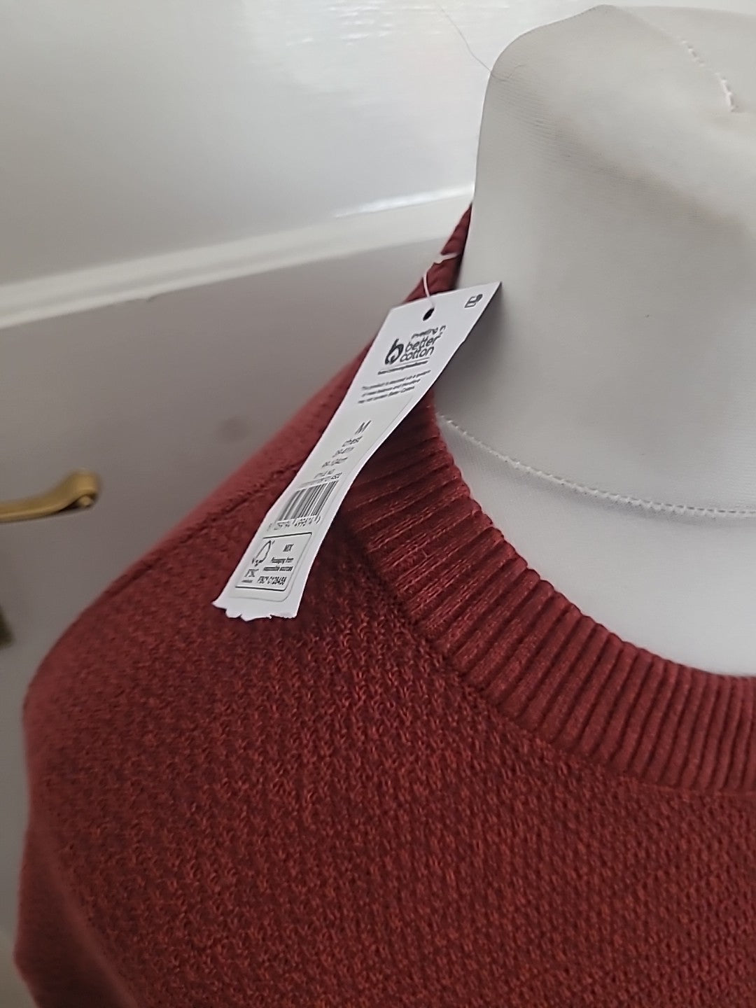 Brand New Mens George Size Medium Purple Long Sleeved Jumper