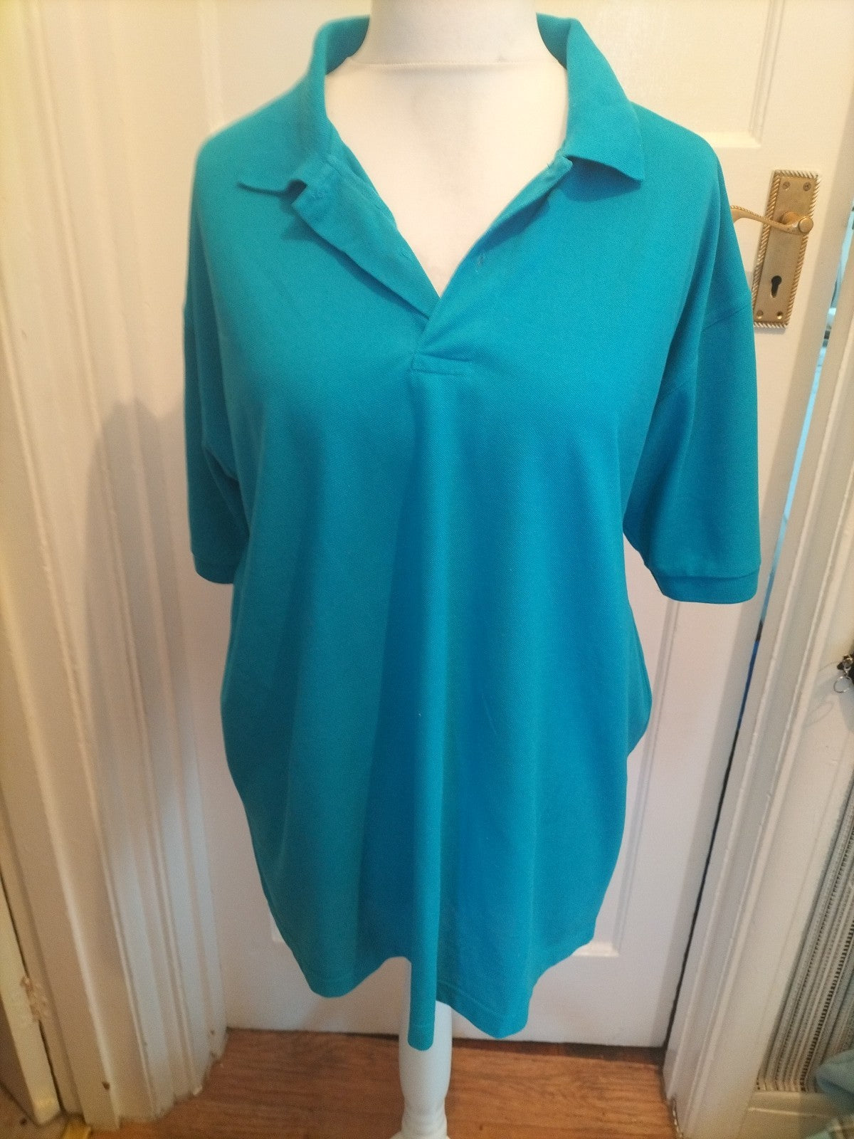 Mens Kedeke Size 3XL Blue Short Sleeved Polo