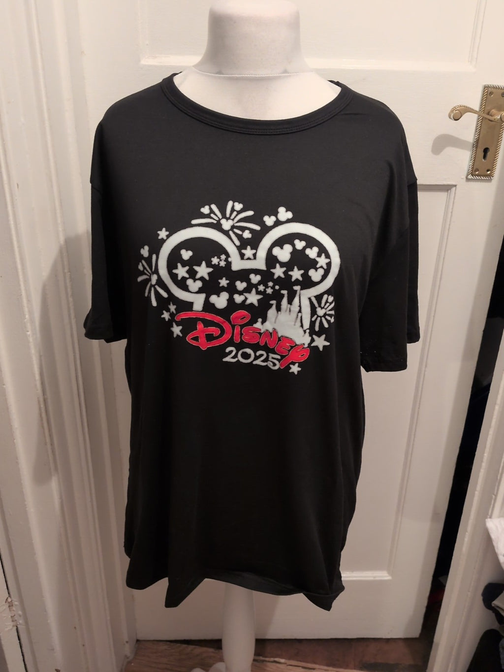 2XL Black Disney Print Short Sleeve T-shirt