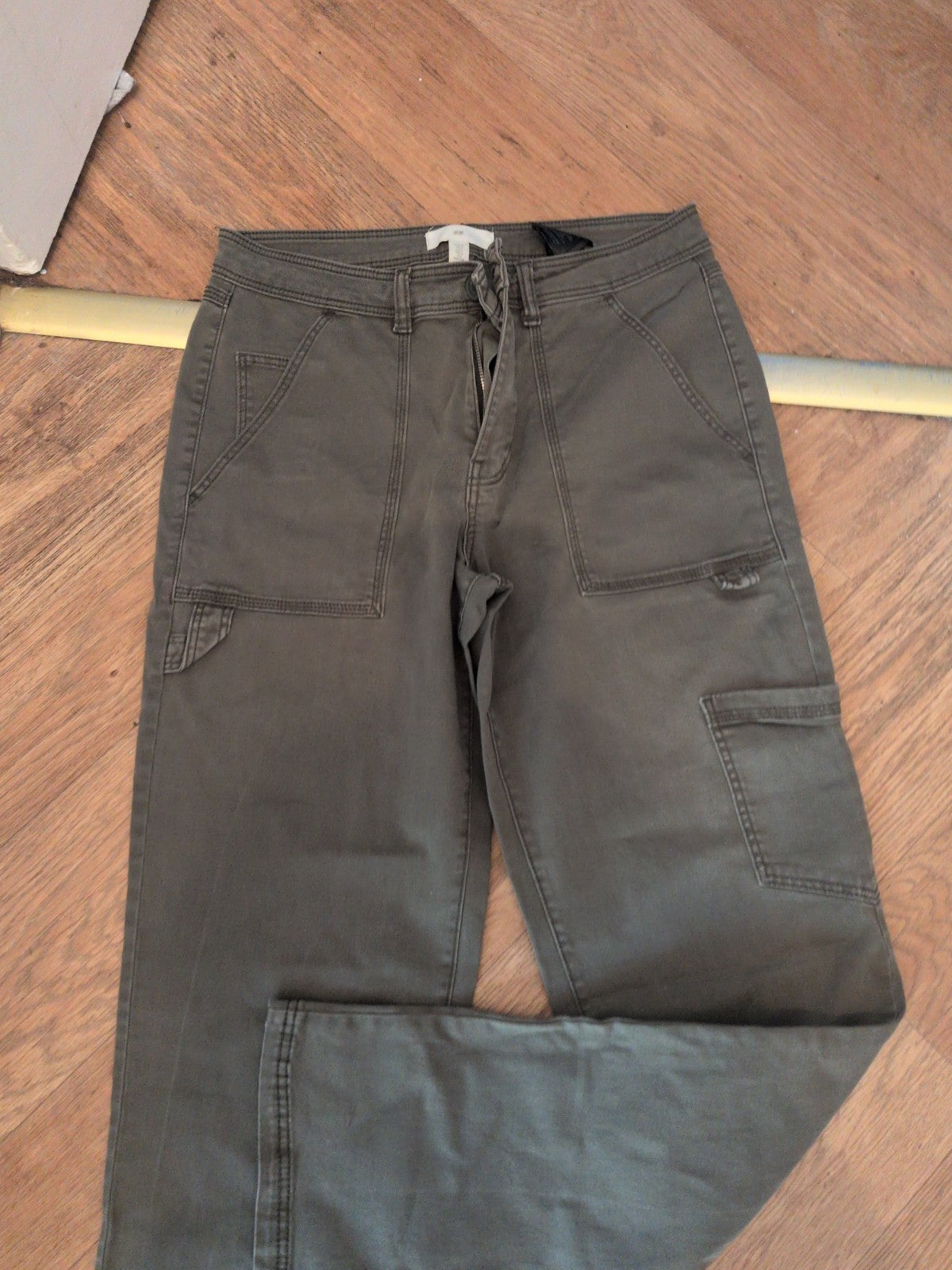 H&M 10 Green Cargo Denim Jeans