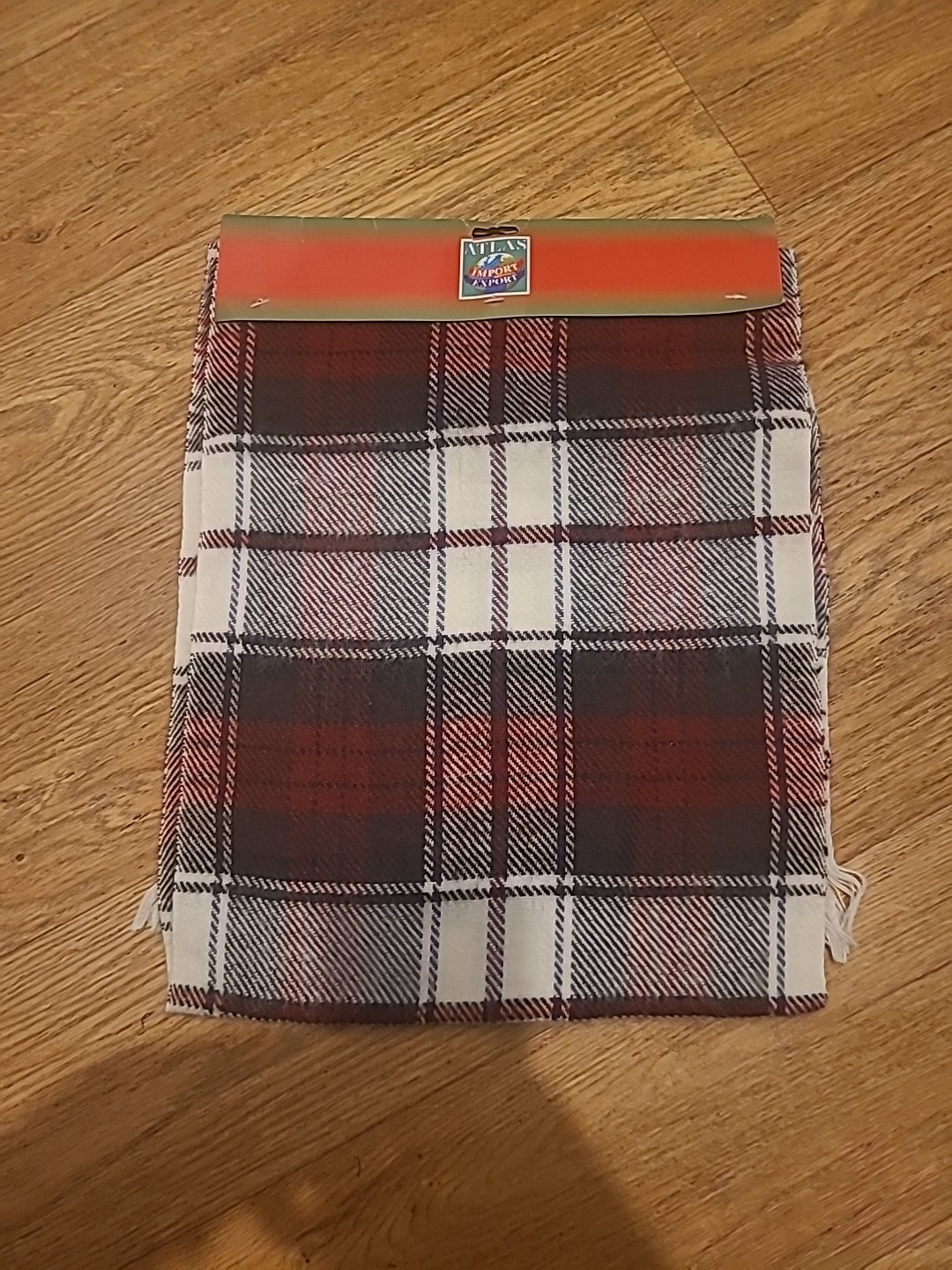 New With Tags Check Scarf Size 28cm X 144cm