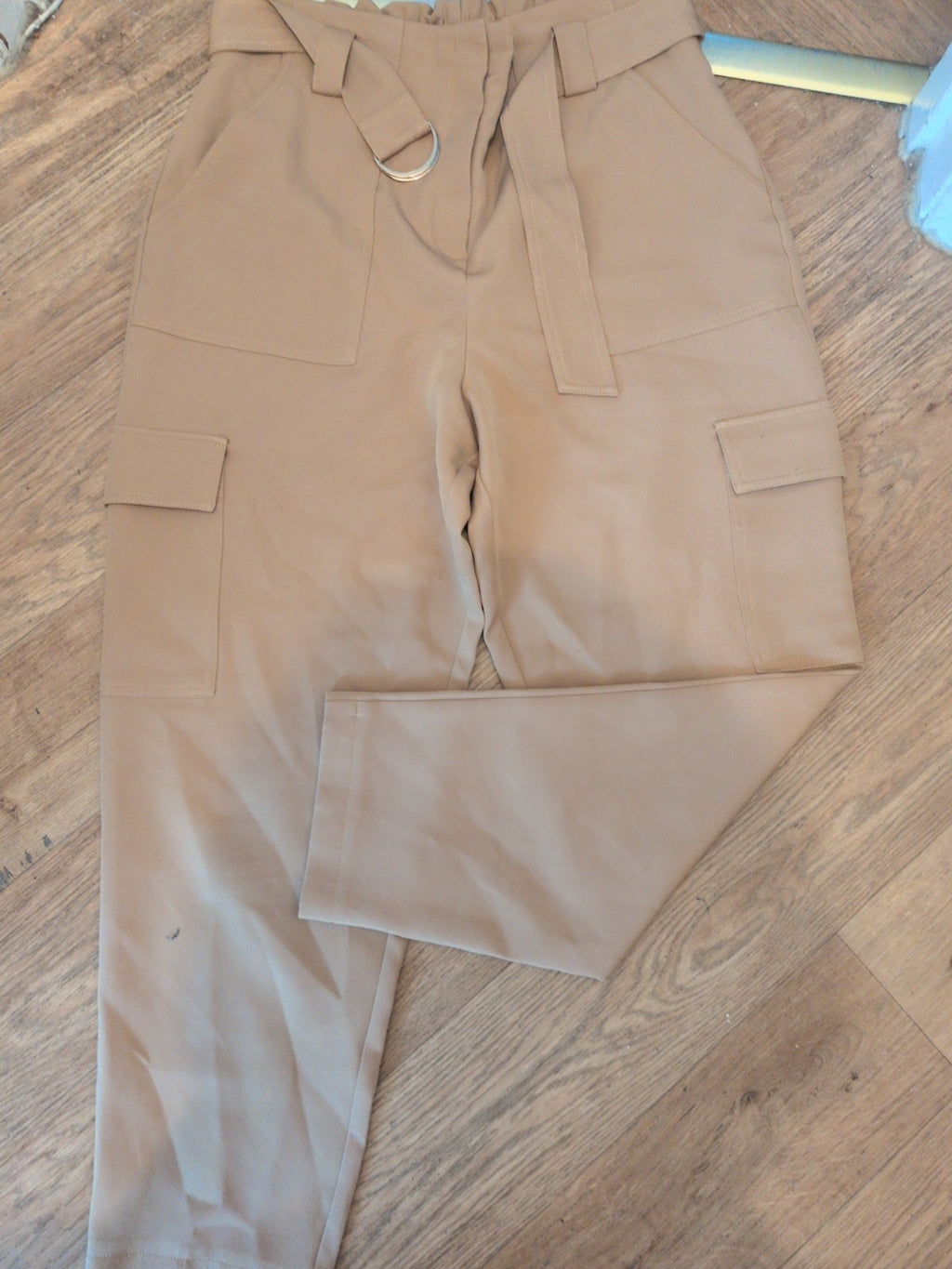 Tu 16 Brown Elasticated Belted Cargo Trousers