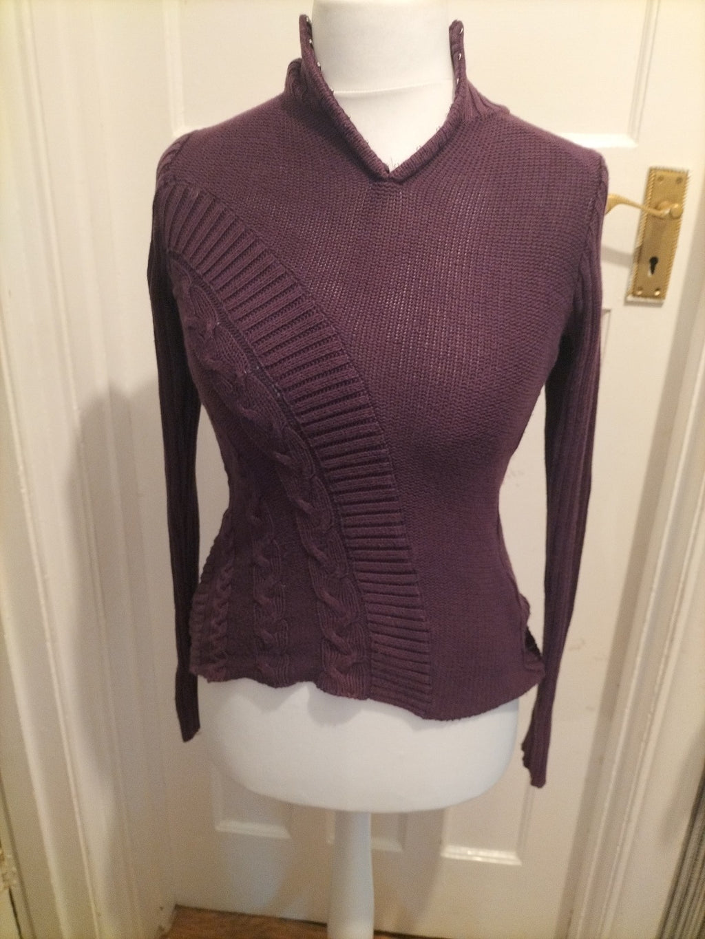 Mens David Bitton Size Medium Purple Jumper