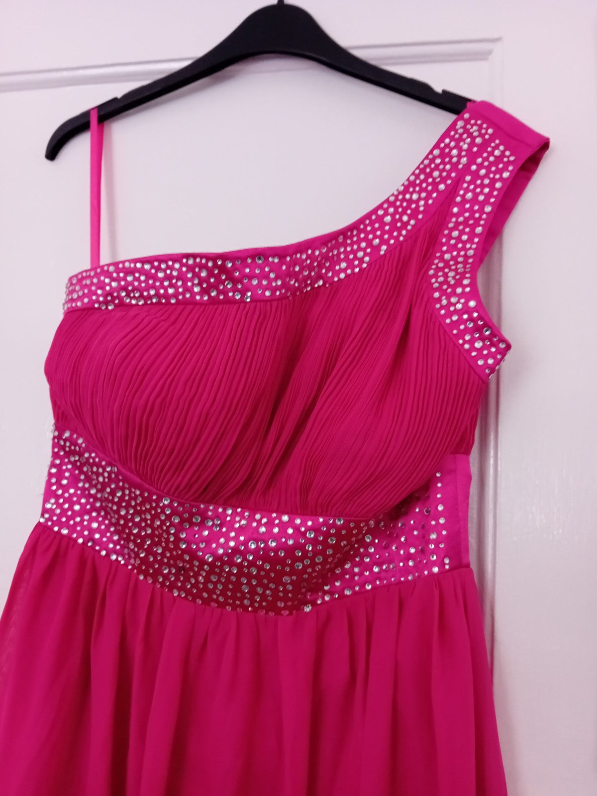 Ladies Era Boutique Cerise Pink Evening Dress Size Small Free Delivery