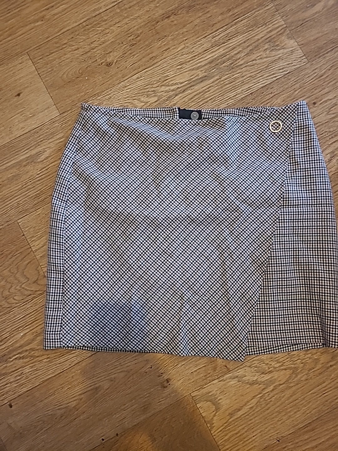 Ladies George Size 14 Beige Patterned Lined Short Skirt