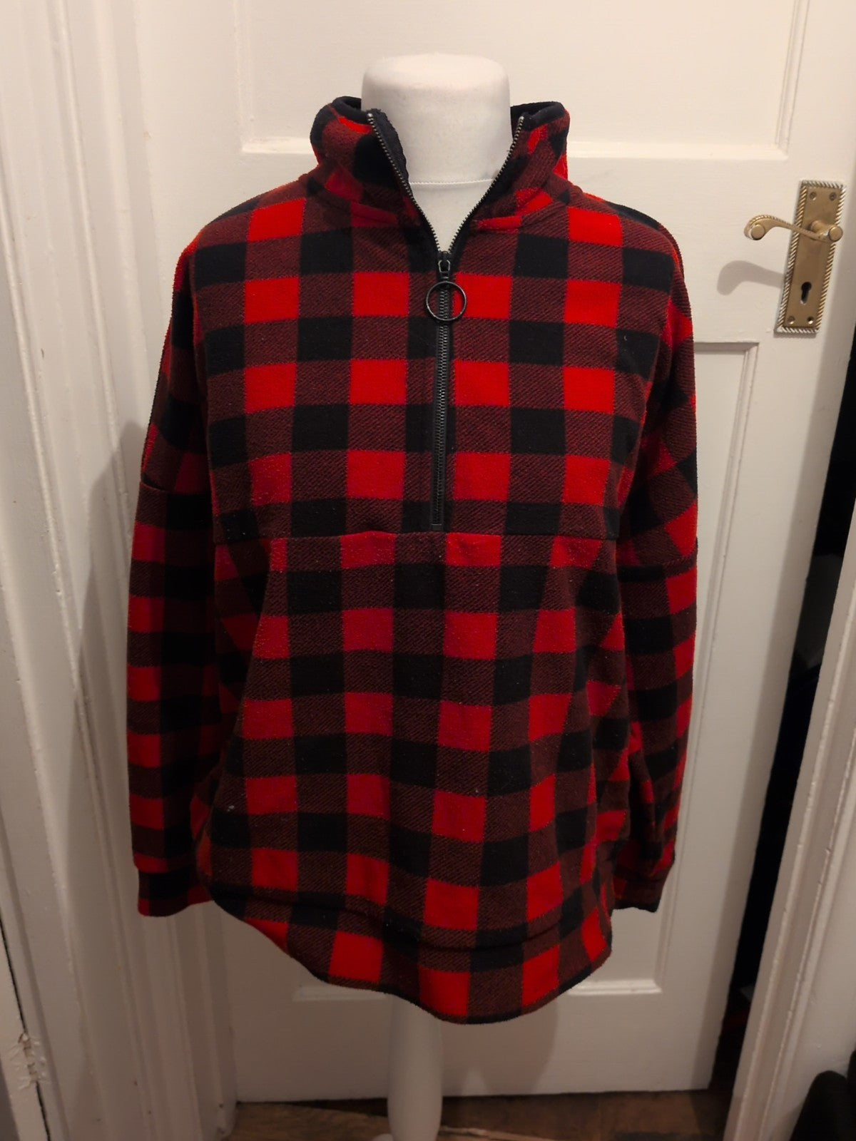 Primark Large Red Check Pullover Jumper