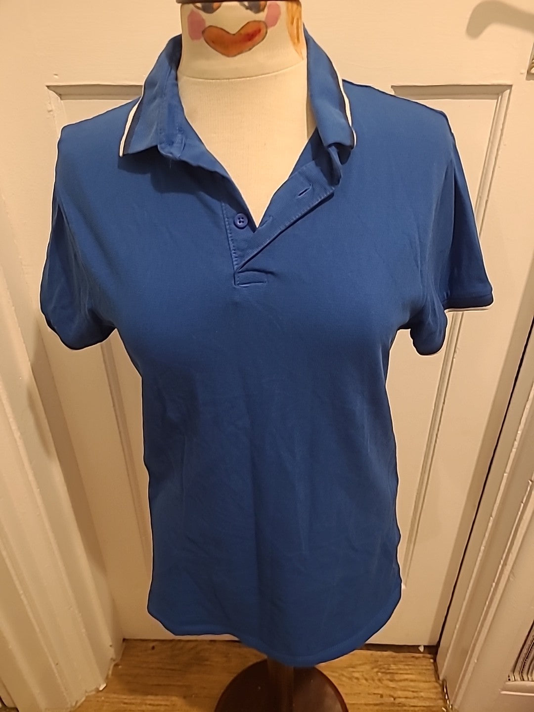 Mens Primark Size Medium Royal Blue Short Sleeved Polo