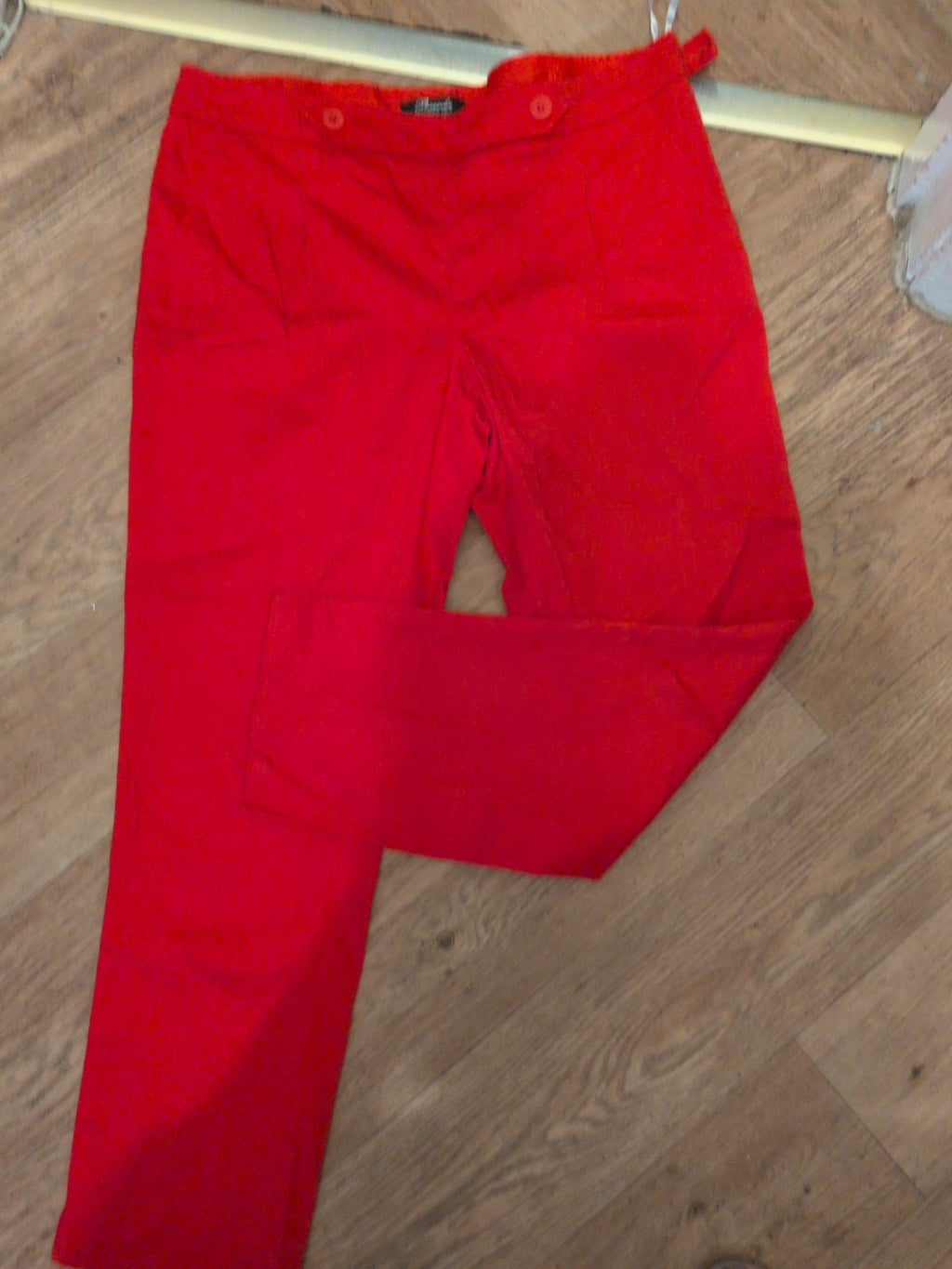 Peacocks Everyday Style 12 Red Side Zip Trousers