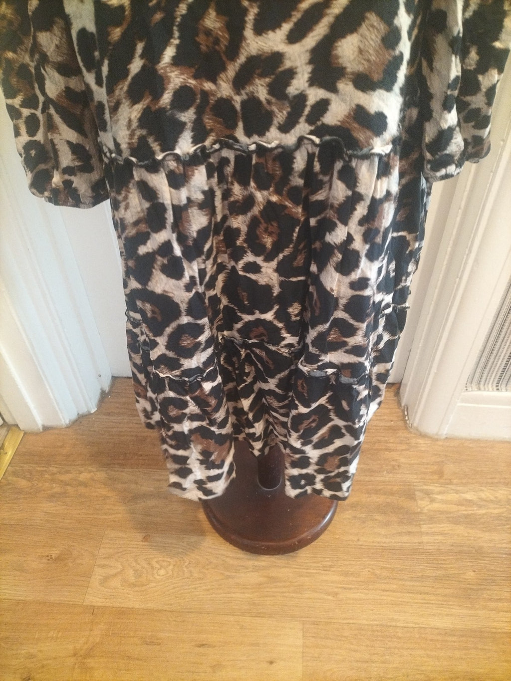 Ladies George Size 12 Leopard Print Style Mid Sleeved Dress