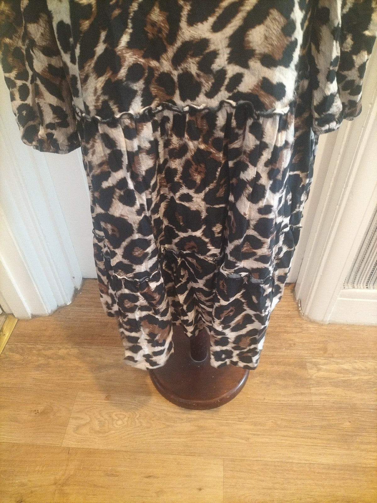 Ladies George Size 12 Leopard Print Style Mid Sleeved Dress