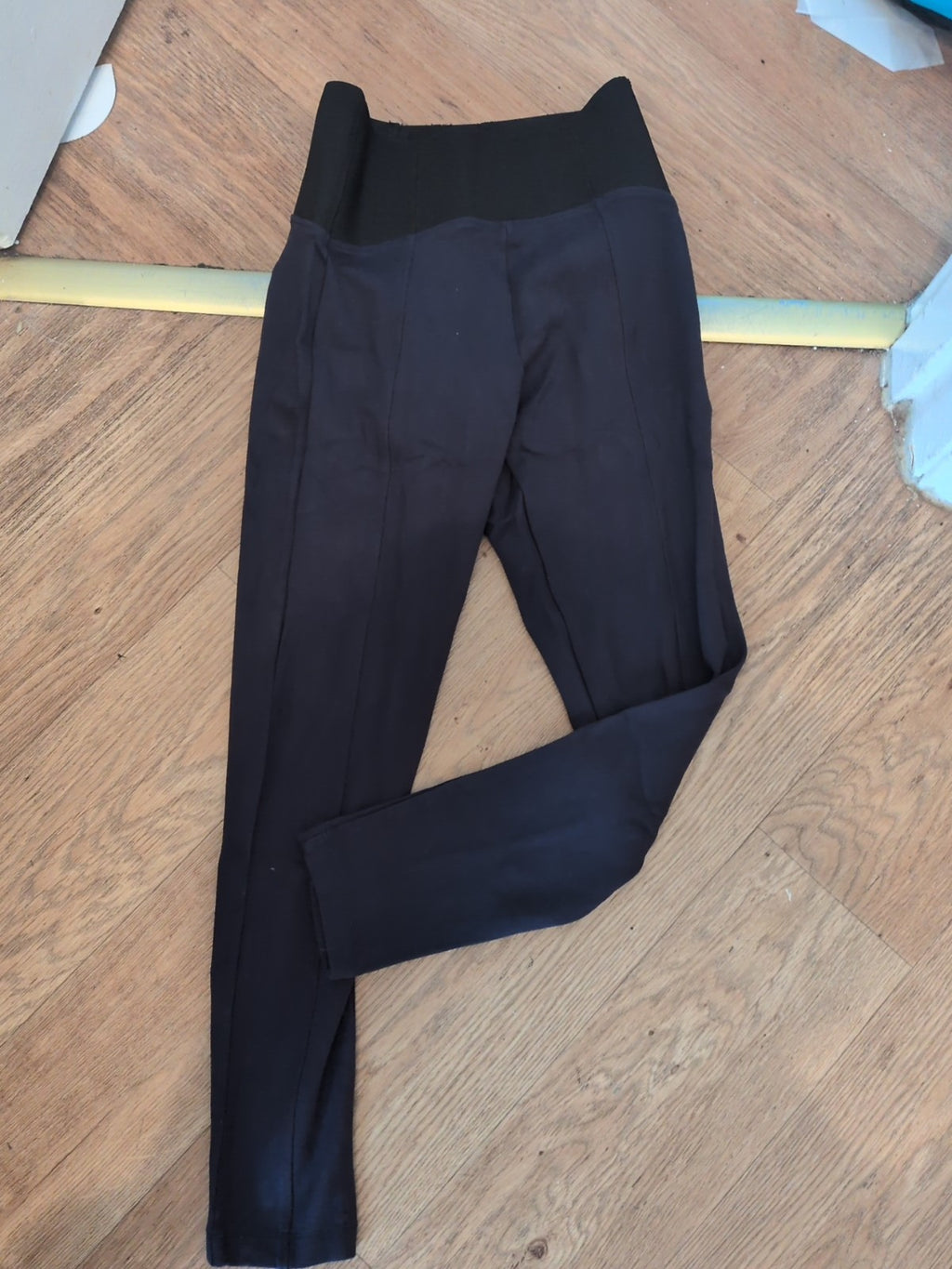 M&S Collection 8 Navy With Black Waistband Leggings
