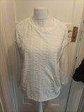Ladies Primark Size 12-14 White Fluffy Jumper Loungewear