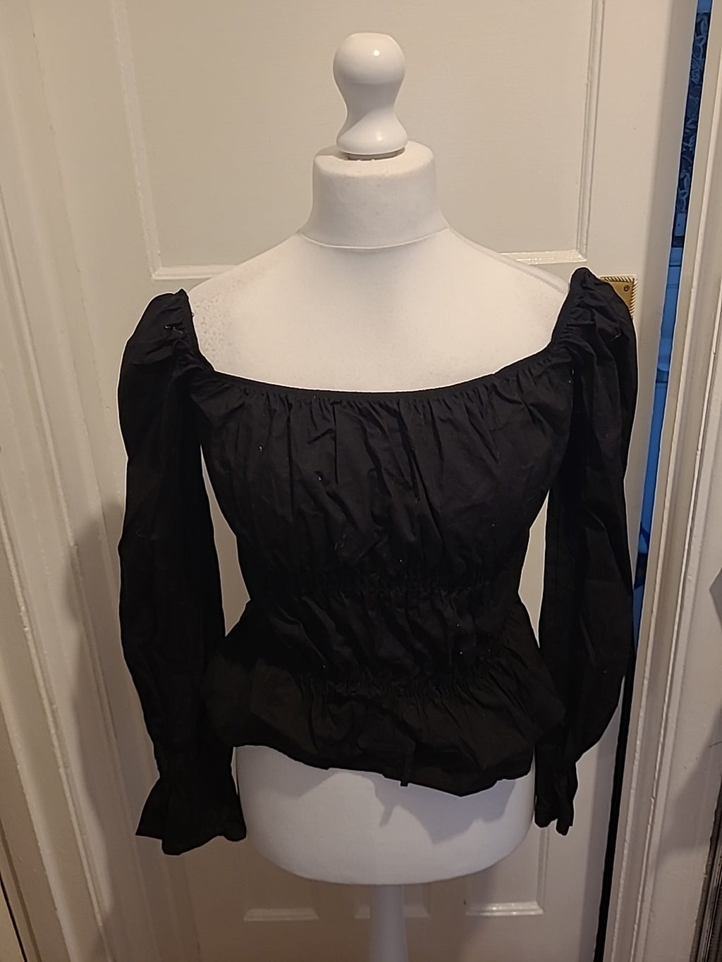 Ladies Nasty Gal Size 6 Black Long Sleeved Blouse