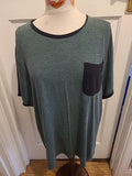 Mens Matalan Size XL Green With Black Pyjama Top(Heavily Bobbled)