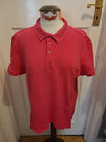 Mens F+F Size Large Pink Short Sleeved Polo Shirt