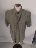 Chaps USA Medium Blue And Yellow Check Short Sleeve Shirt