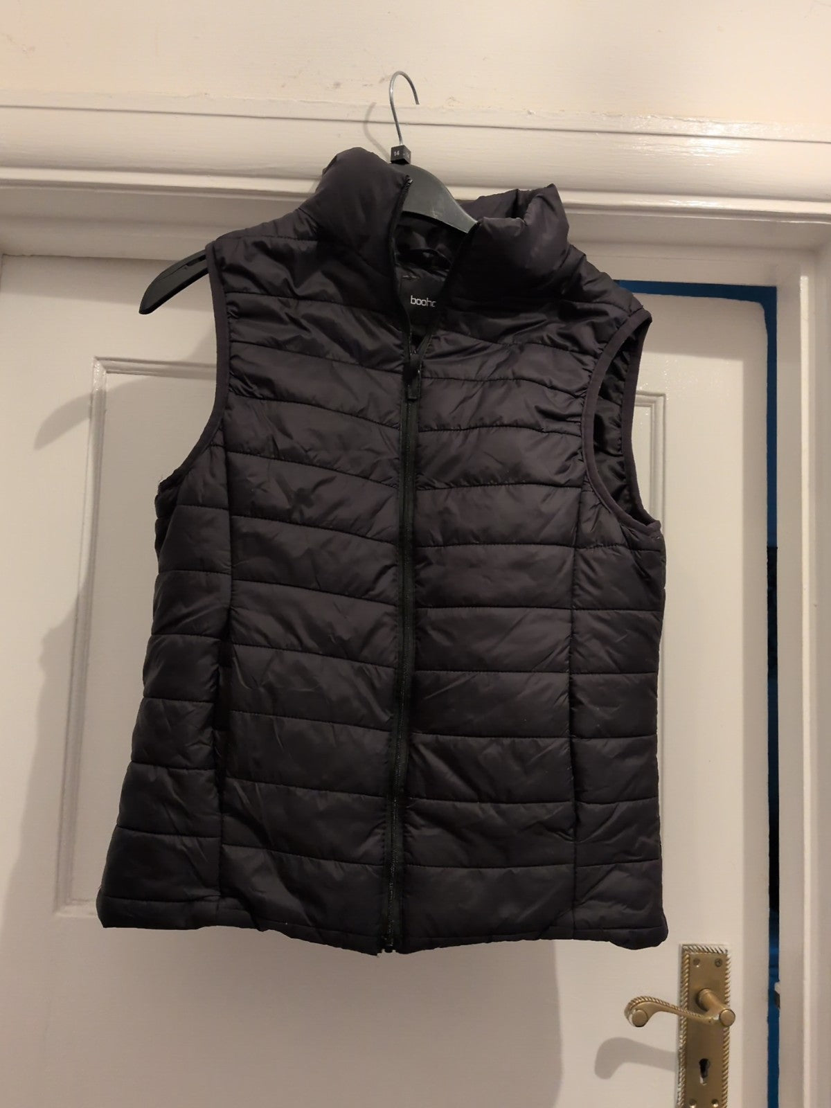 Boohoo 10 Black Full Zip Puffer Jacket