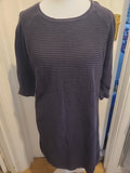 Ladies French Connection Size Medium Charcoal Ribbed Mid Sleeved Jumper Dress