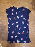 Ladies By Henry Holland Size 8 Navy Bear Short Sleeve Blouse