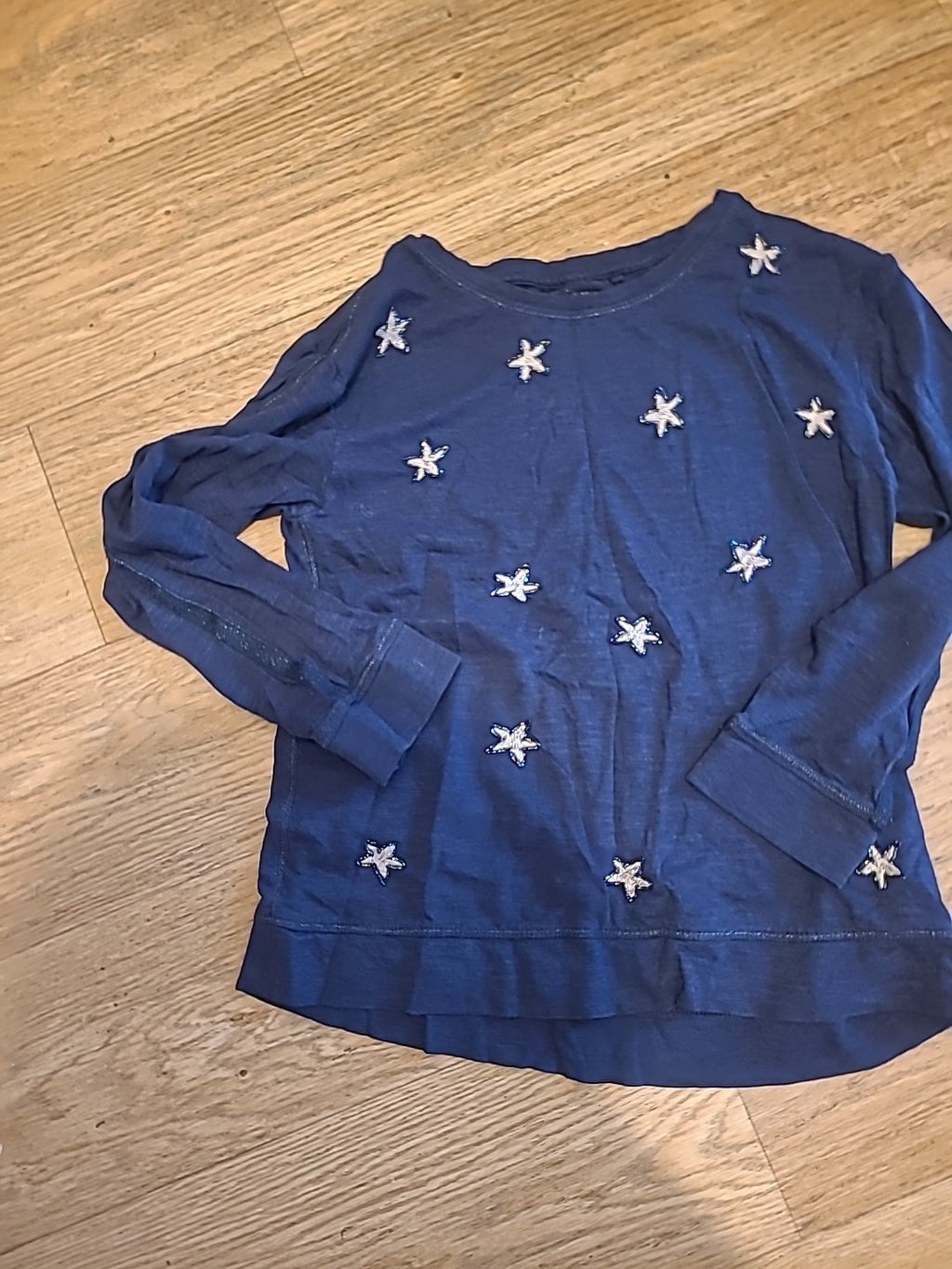 Girls Next Age 8 Years Navy Star Long Sleeved Tshirt