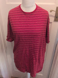 James Pringle 2XL Red Stripey Short Sleeve T-shirt