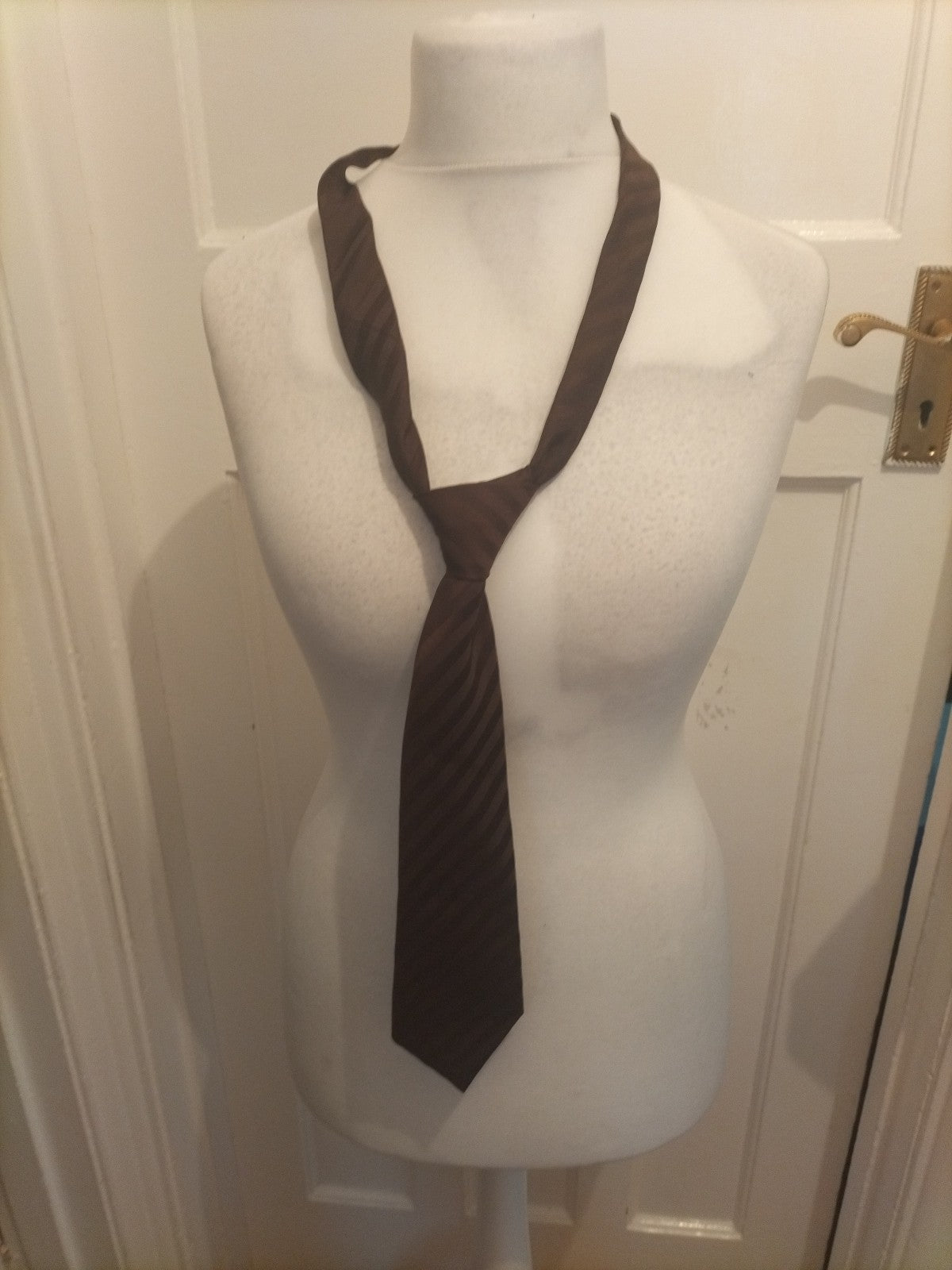 Mens Littlewoods Brown Striped Tie