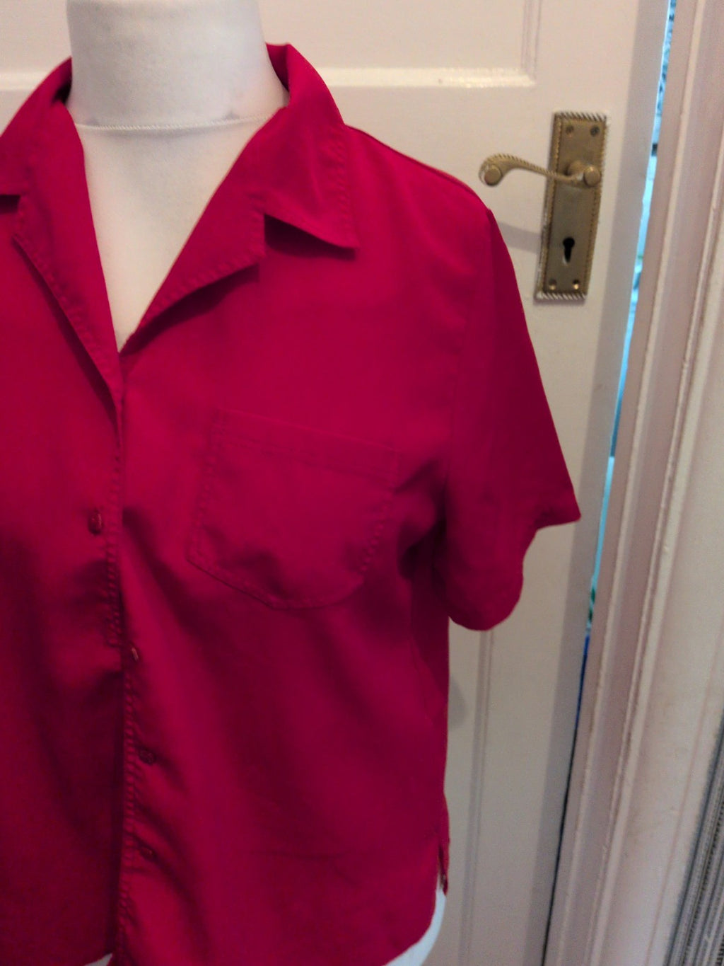 Berkertex 16 Red Shirt Sleeve Blouse Shirt