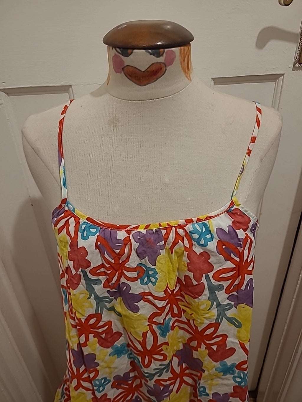 Ladies Primark Size 8 Bright Coloured Sleeveless Dress