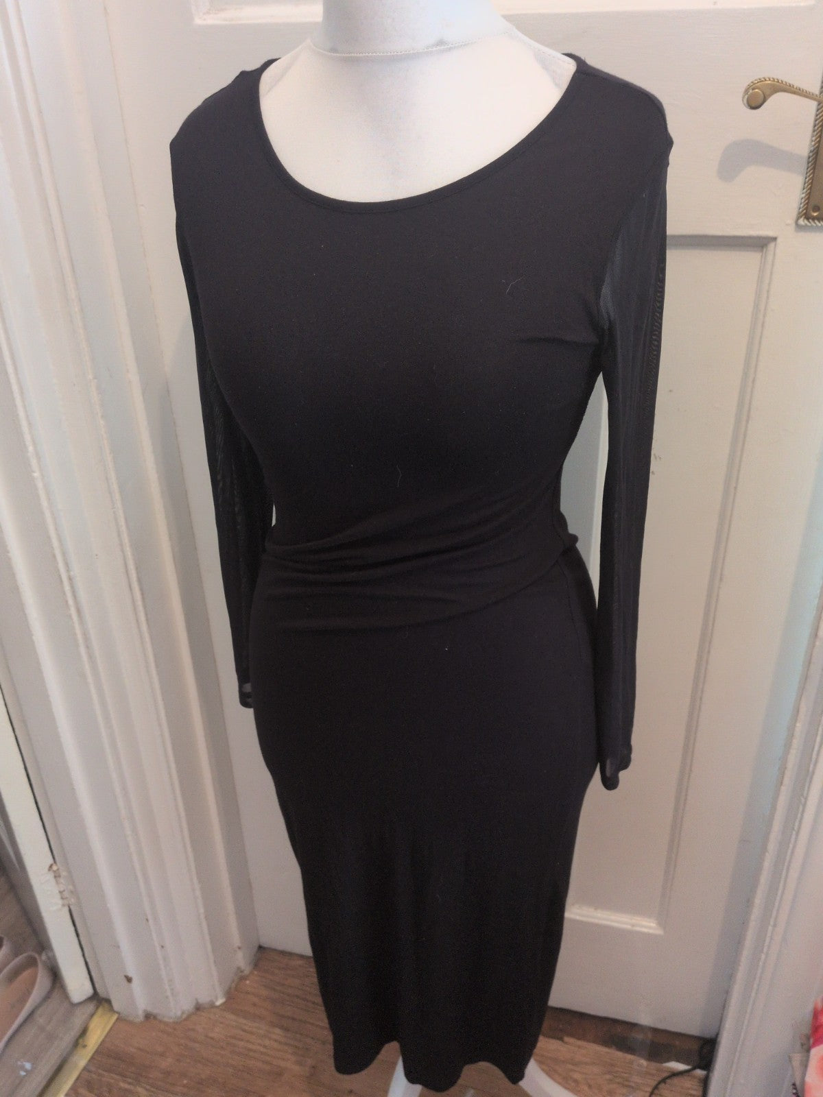 H&M Small Black Long Sleeve Pencil Dress