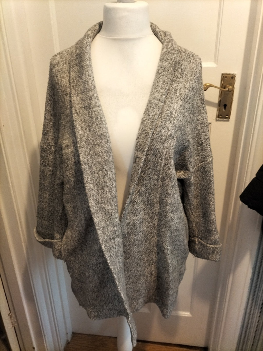 Ladies Primark Size 6-8 Grey Edge To Edge Cardigan
