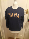 Ladies Size Small Navy "Mama" Jumper Pullover