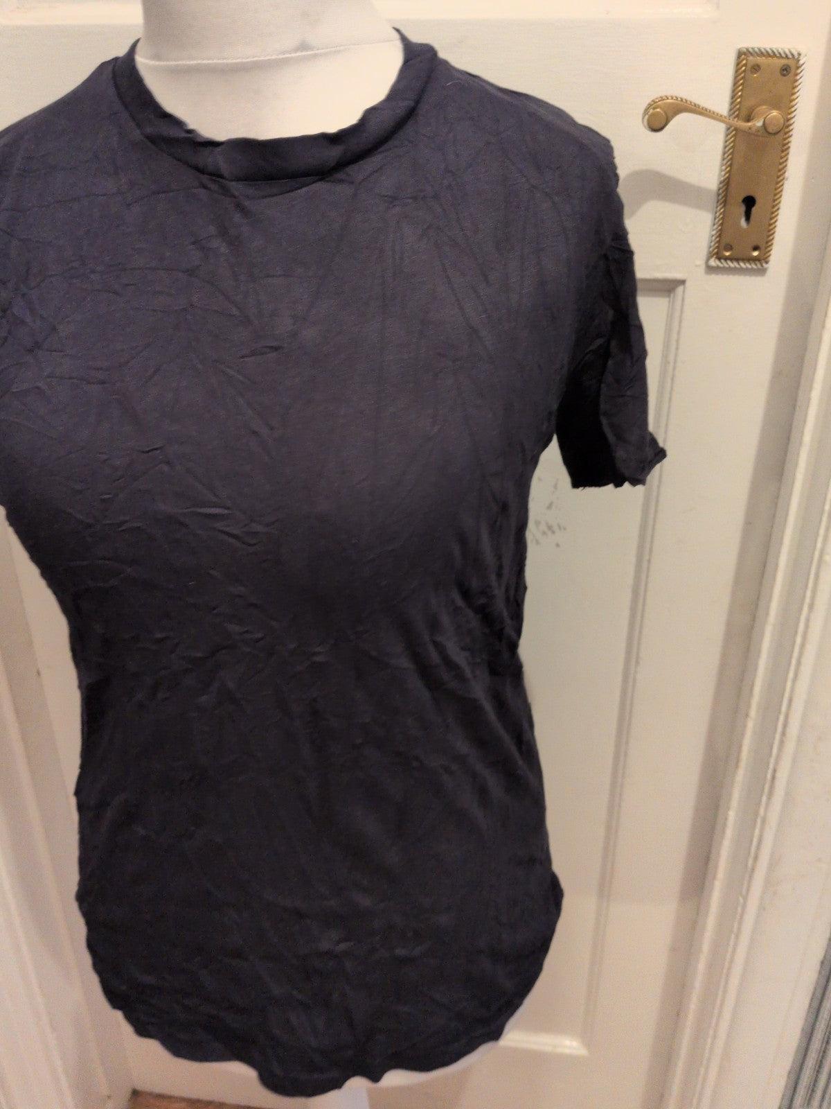 Ladies Selected M Black Short Sleeve T-shirt