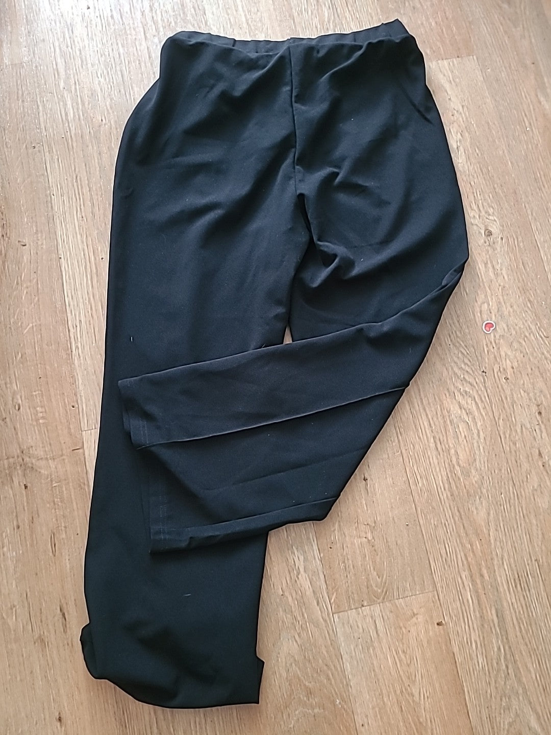 Ladies Size XL Black Trousers Elasticated Twisted Elastication