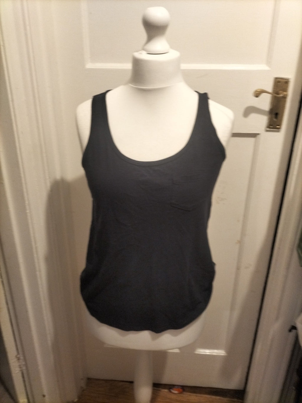 Ladies Principles Size 12 Pure Cotton Navy Sleeveless Vest