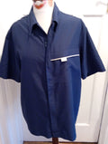 Mens Burton Size Large Navy With White Trim Pocket Shirt