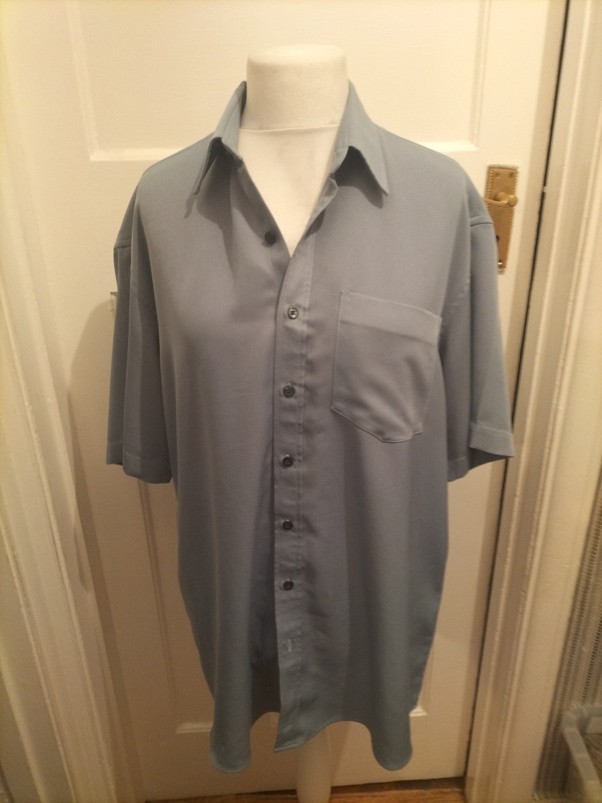 Mens James Fashion Size XL Bluey Grey Short Sleeved Shirt