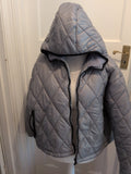 Mens Boohoo Medium Silver Puffer Jacket