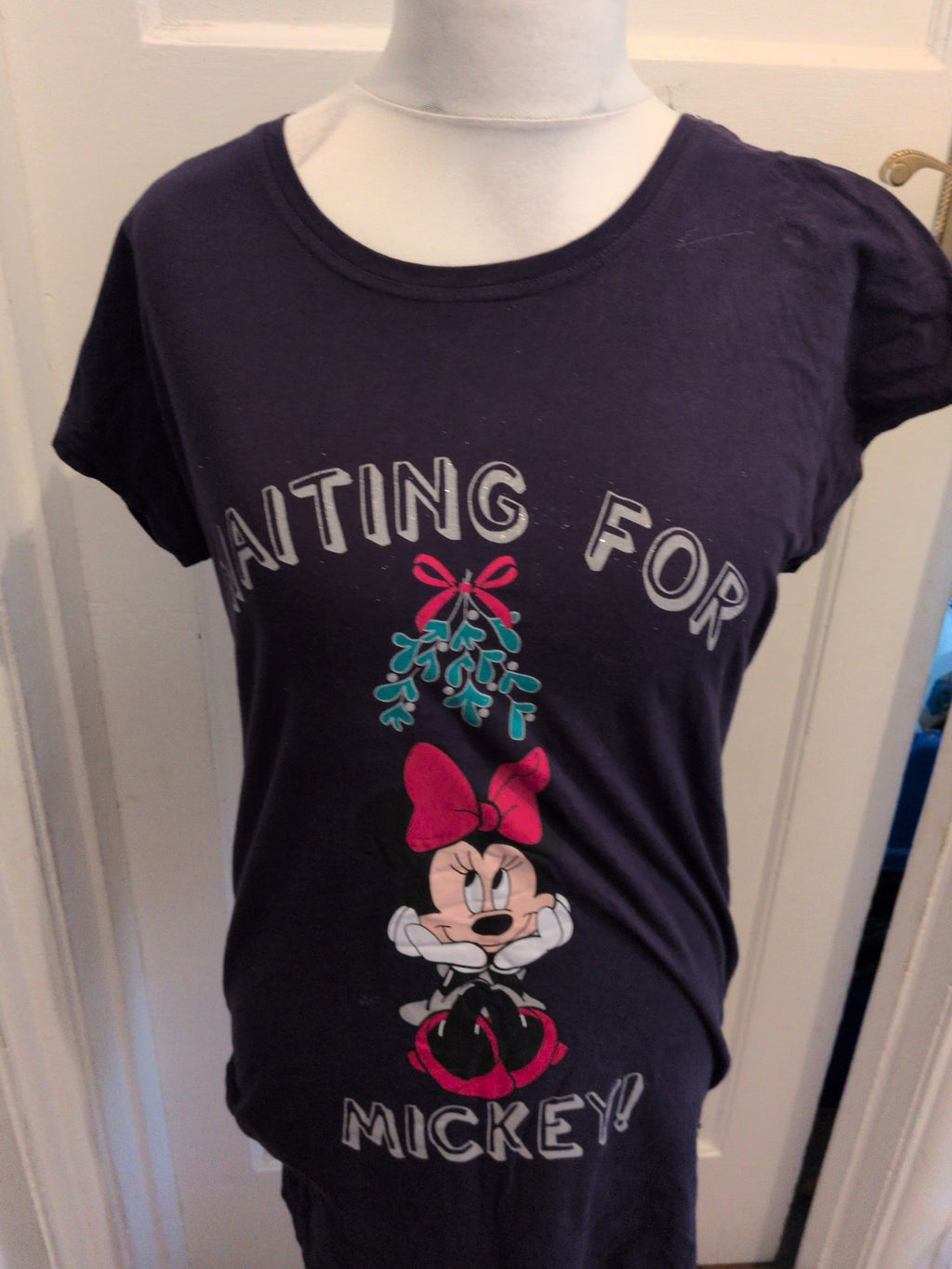 Disney 12-14 Navy Minnie Mouse Nighty Pyjama Short Sleeve