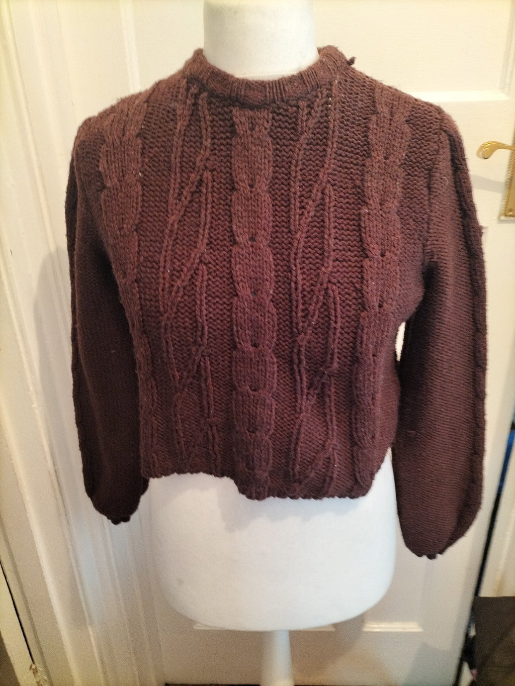 Ladies Monki Size Small Dark Brown Long Sleeved Jumper