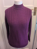 Isle Essentials 14-16 Purple Cowl Neck Jumper