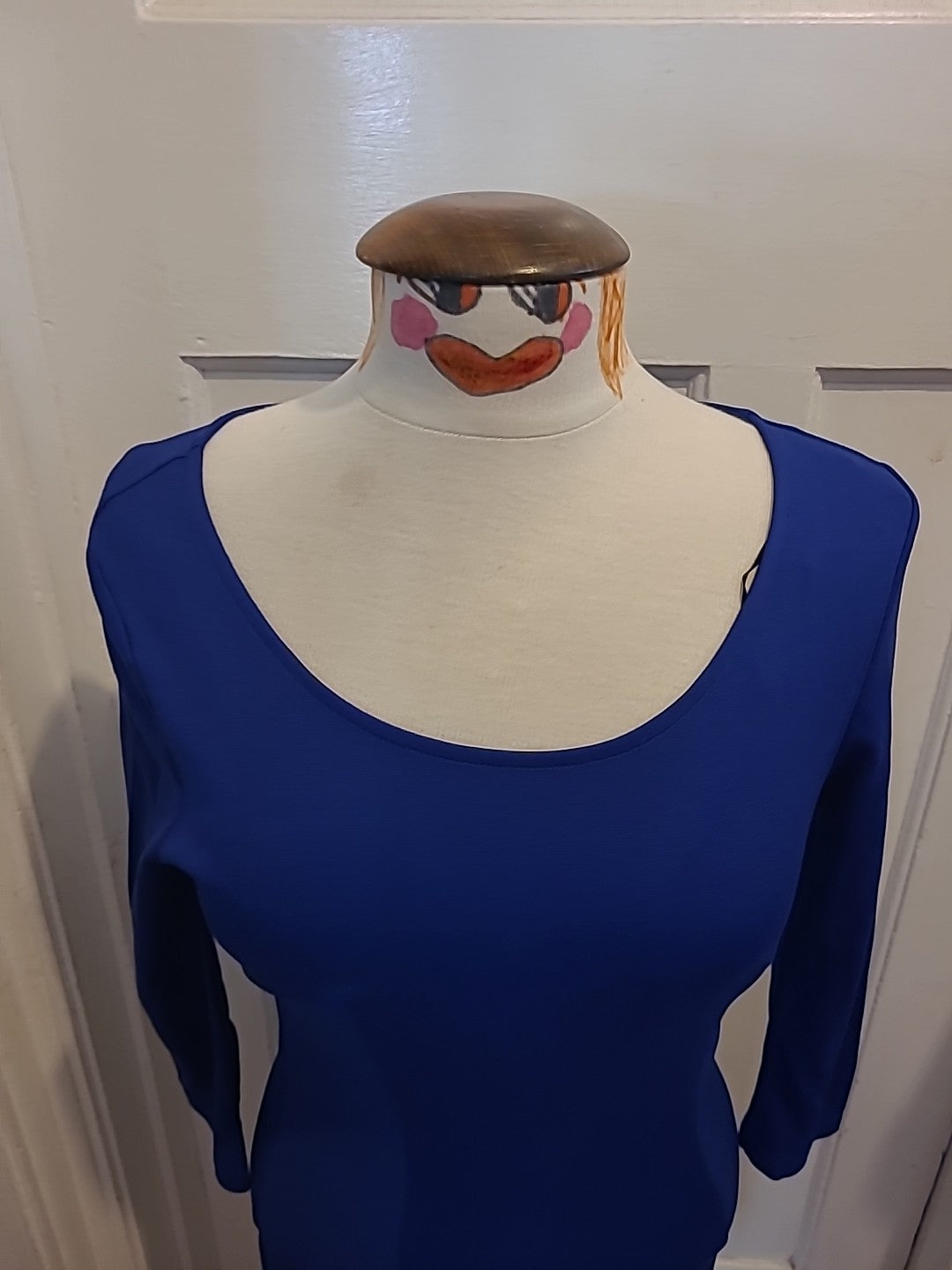 Ladies H+M Size 12 Royal Blue Mid Sleeved Dress