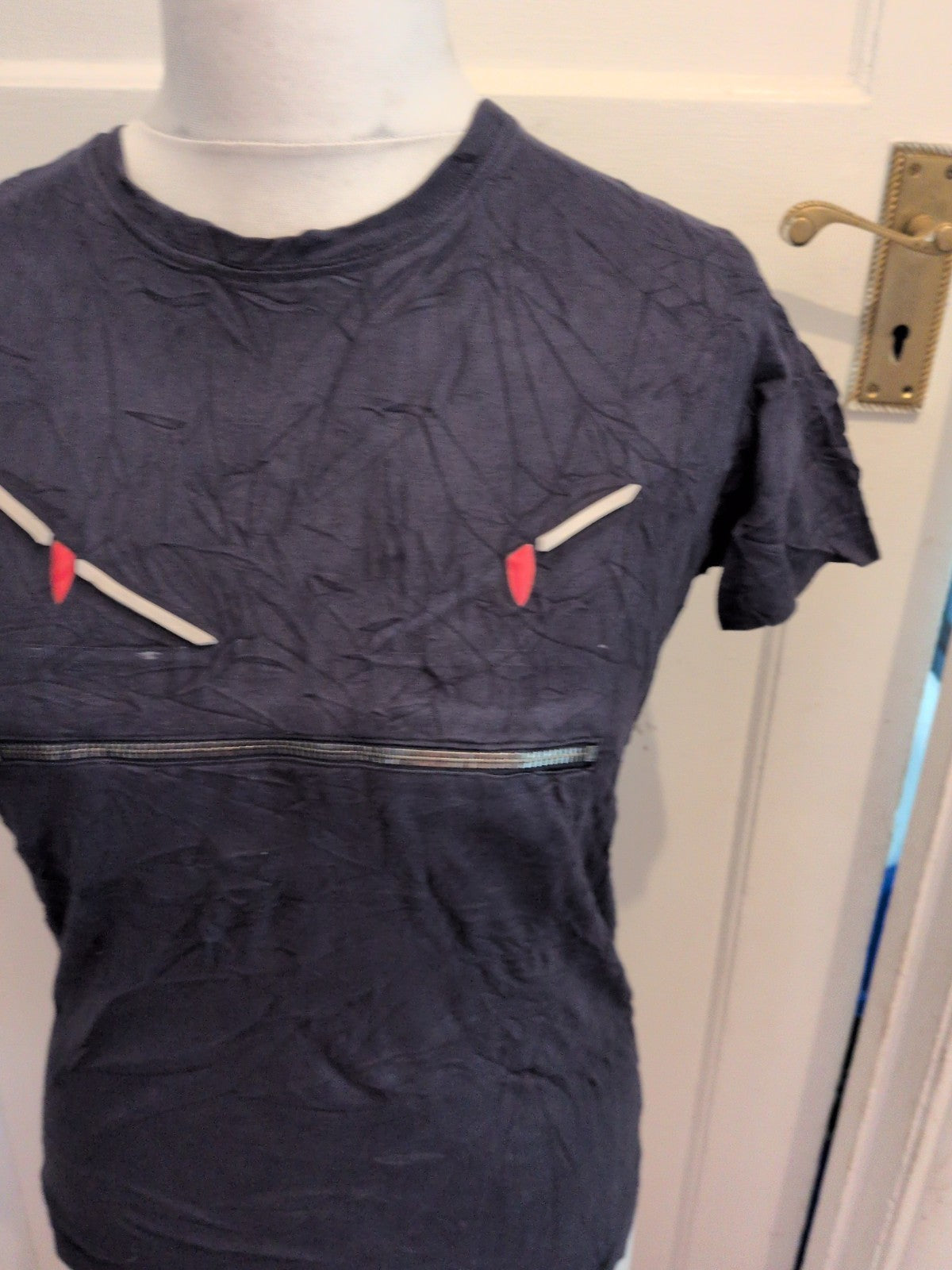 Fendi Large Navy Short Sleeve T-shirt