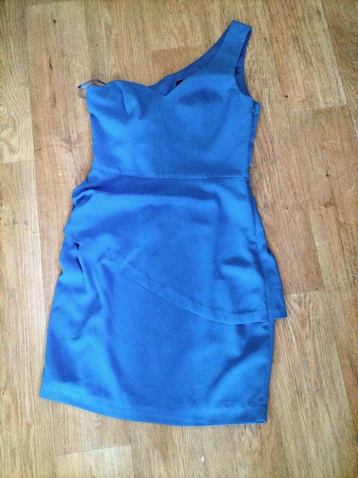 Ladies New Look Size 10 Royal Blue One Shoulder Dress