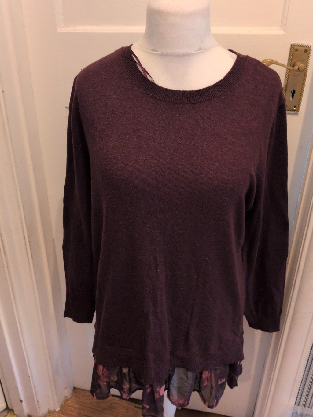 Next 20 Purple Long Sleeve Oversized Jumper Soft Touch