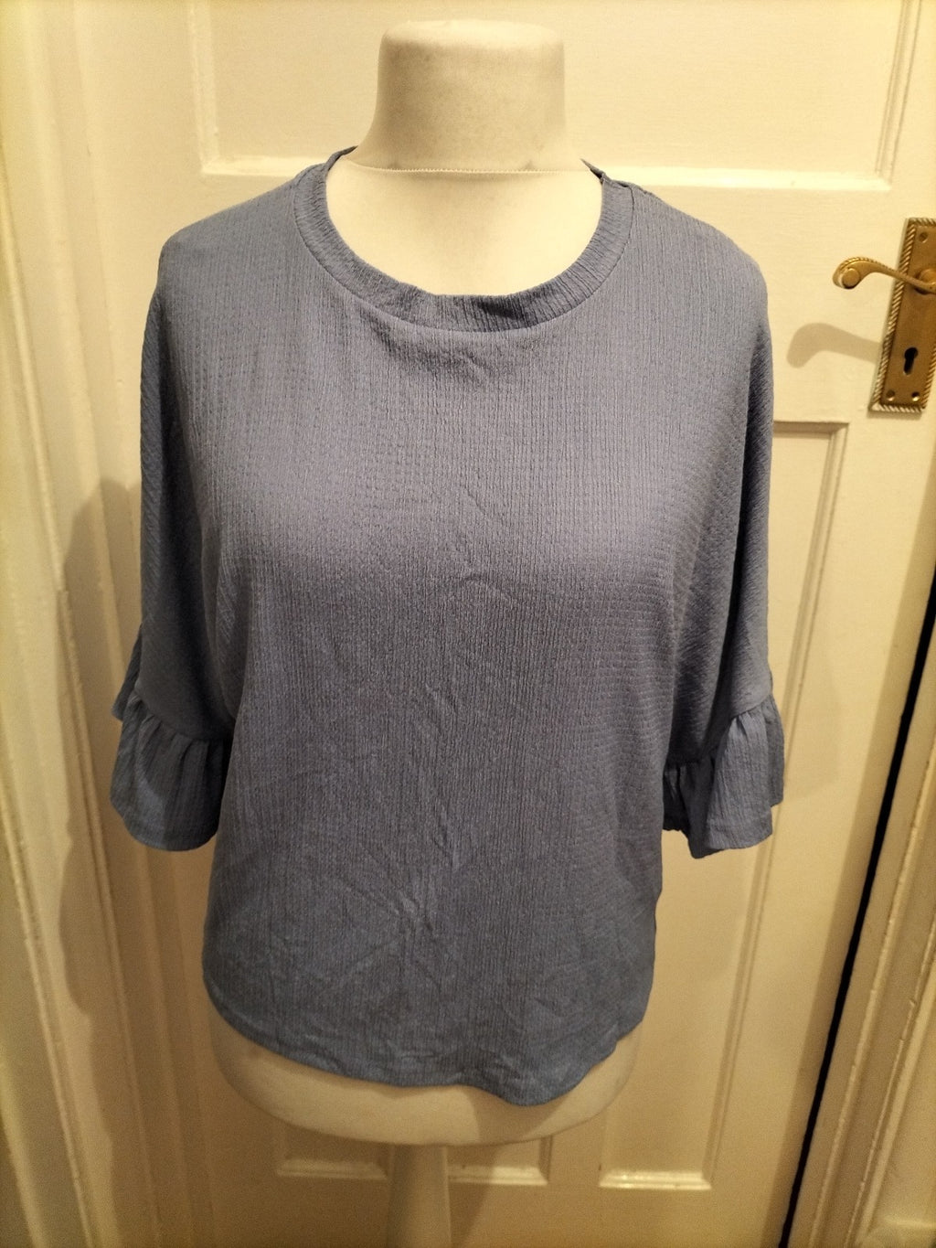 George 14 Violet Half Sleeve Blouse Crinkle
